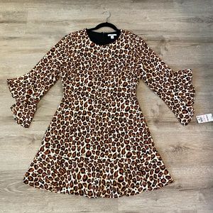 Cheetah print Bar III tiered dress.